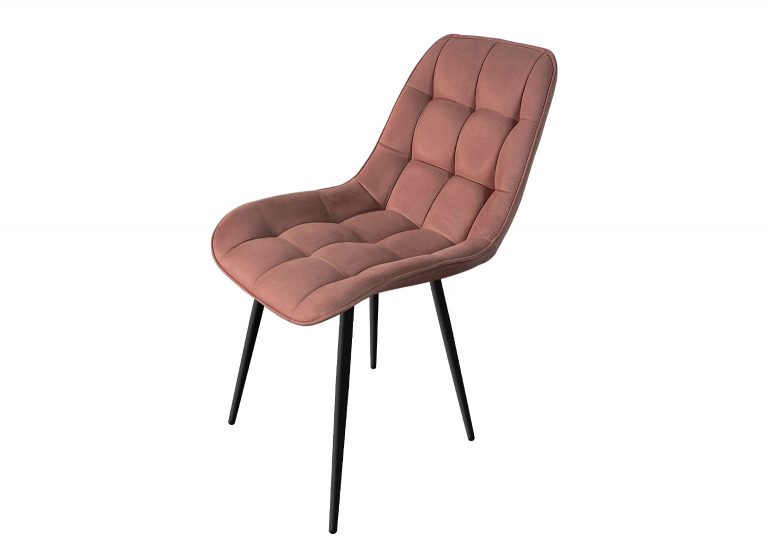 Стул 31 Мягкое сиденье и спинка Велютто 55 Чёрный муар металл каркас РУСТ