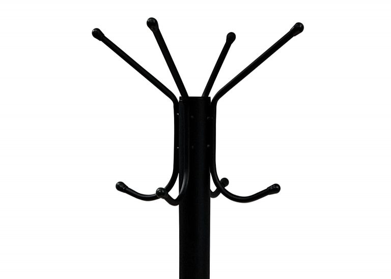 Вешалка напольная 2 10 крючков H 1760 Металл Чёрная РУСТ верх