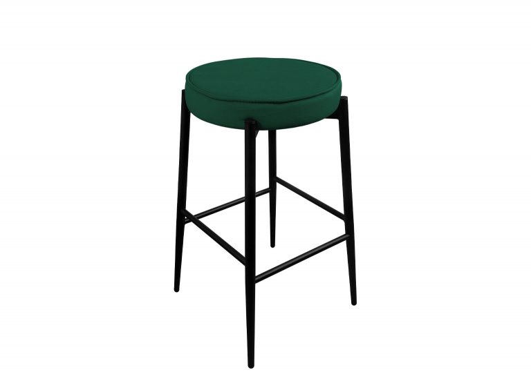 Табурет Барный 12 h600 Чёрный муар металл каркас Велютто 33 РУСТ