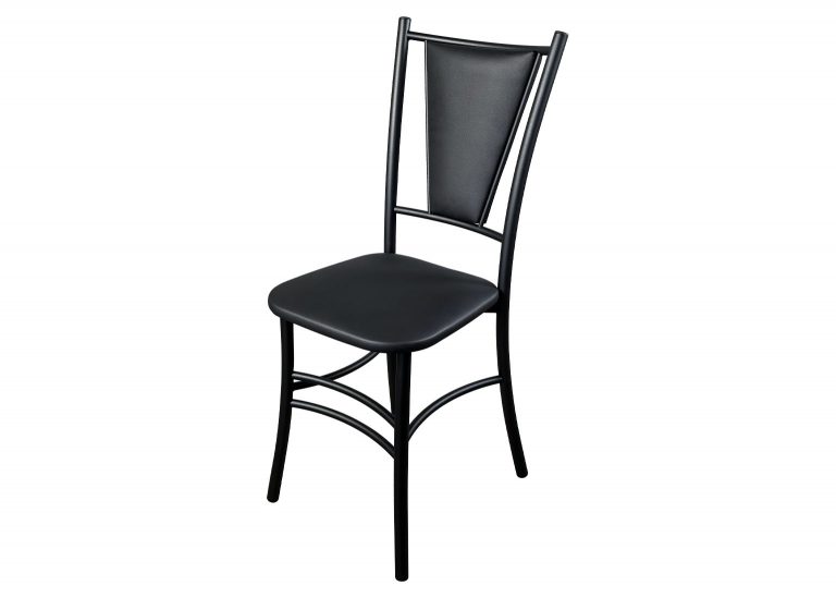 Стул Марсель Металл Краска Чёрный муар Кожзам 23 мс РУСТ