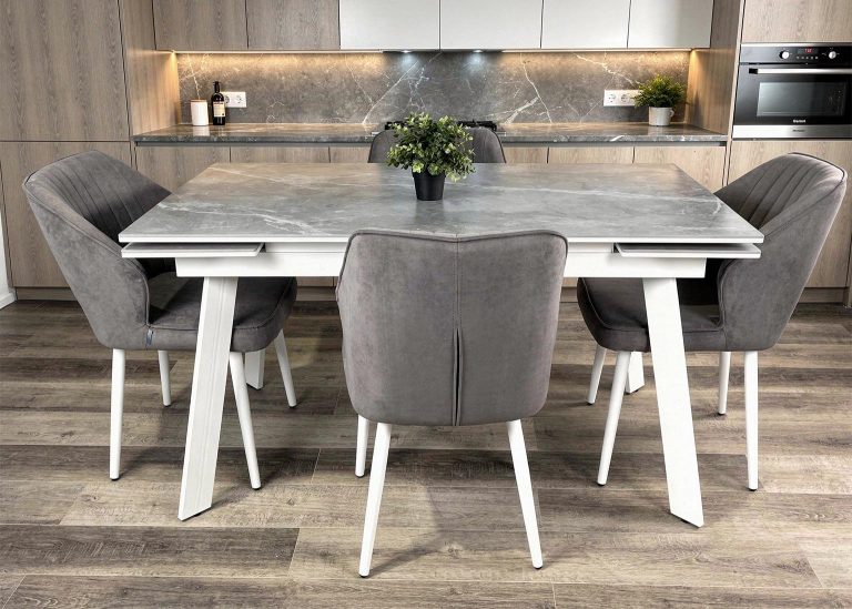 Стол Саен 35 Керамика серая Стул 60 инт