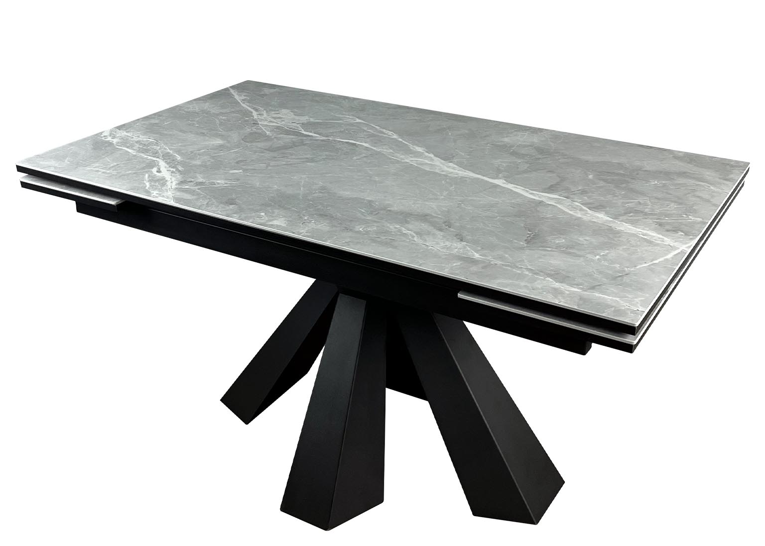 Стол Саен 39 Керамика серая раздвижной 140 x 80 (+30 +30) см Острые углы Опора Чёрная Мир Стульев Стол Саен 39 Керамика серая раздвижной 140 x 80 (+30 +30) см Острые углы Опора Чёрная Мир Стульев