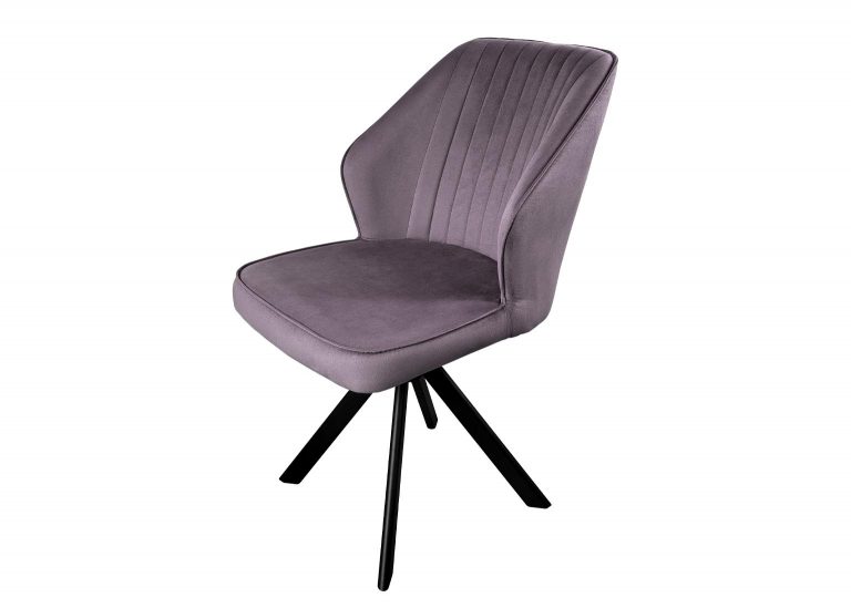 Стул 60 Чёрный муар, Ткань Велютто 19, крутящийся 360