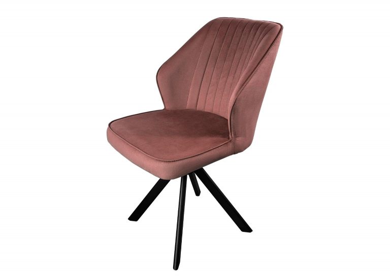 Стул 60 Чёрный муар, Ткань Велютто 55, крутящийся 360